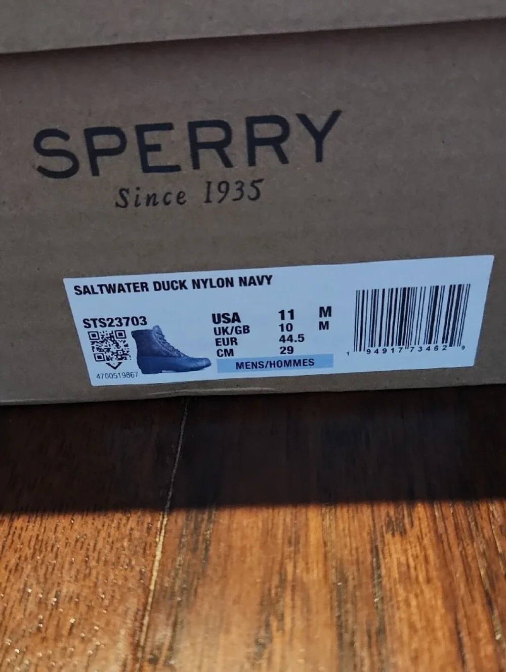 Men's Sperry Navy Waterproof Quilted Lace-Up Rain & Snow Boots